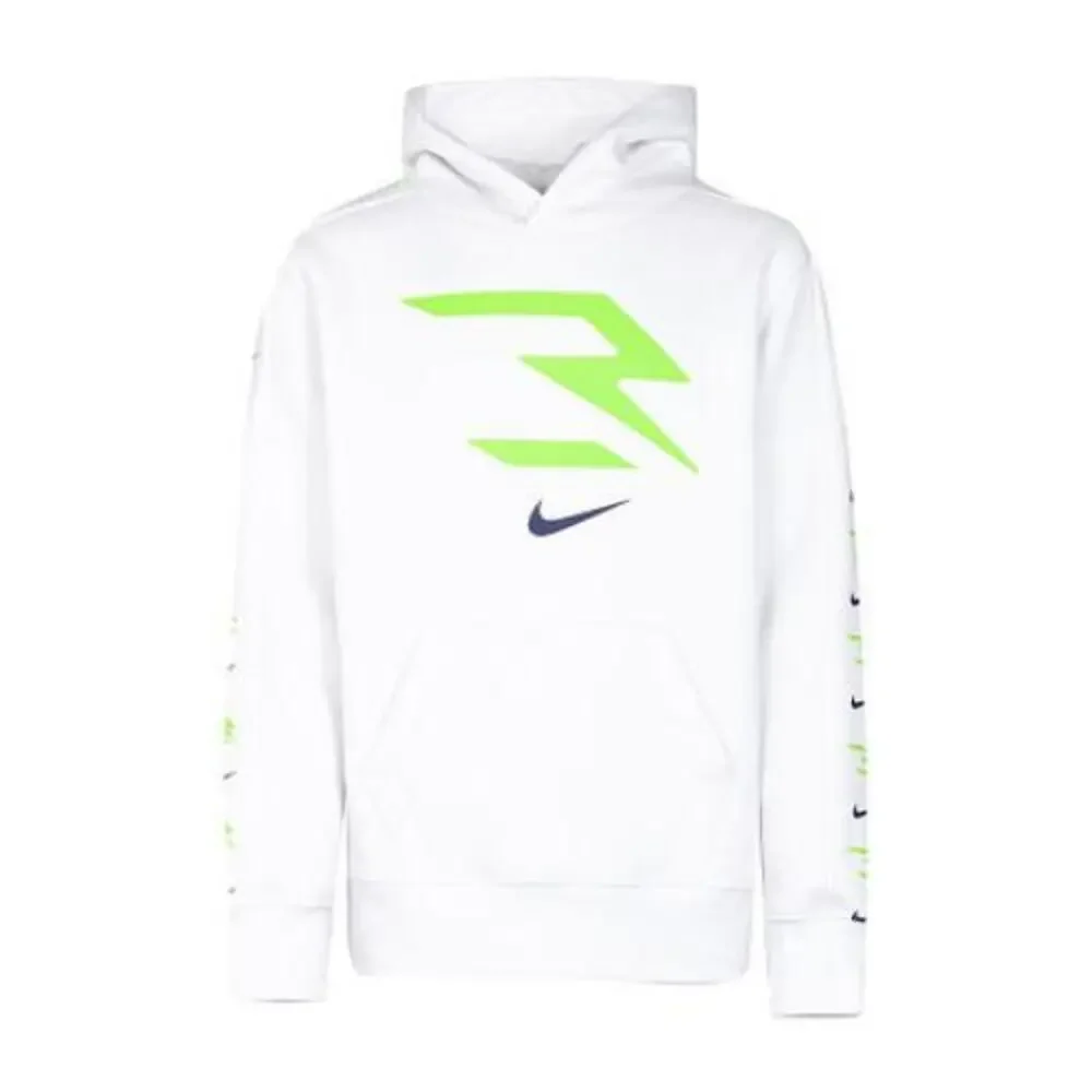 Nike 3BRAND Believe Fleece Hoodie Kids Medium White Long Sleeve Pullover GBO138